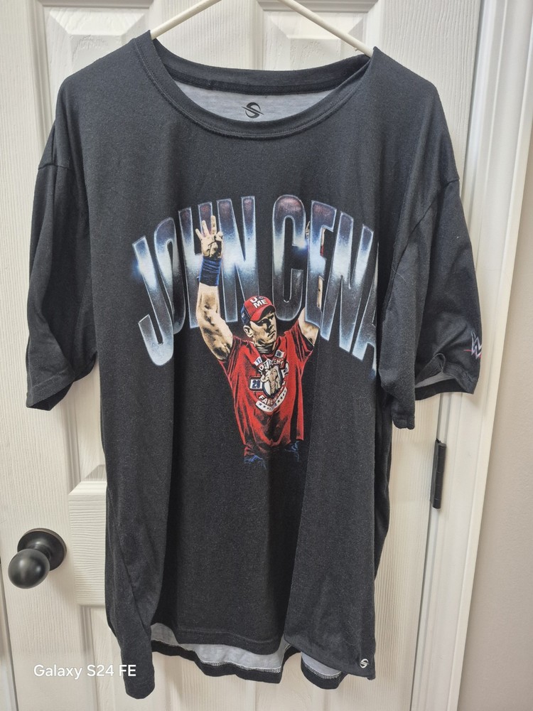 John Cena WWE Farewell Tour Pro Wrestling T-Shirt XL Two Sided WrestleMania