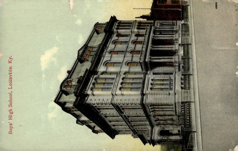 1909 Boys' High School Louisville KY Kentucky Architecture Litho Postcard