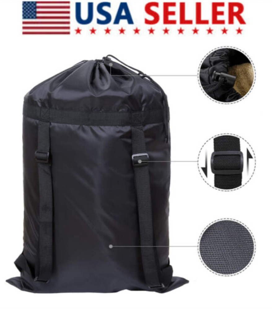 Large Backpack Laundry Bag Waterproof Luggage Storage Shoulder Strap Heavy Duty