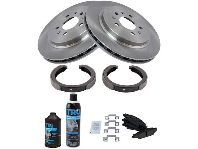 TRQ Rear Brake Pad Rotor Shoe Drum Kit for 2005-2008 Cadillac STS 58CPQM