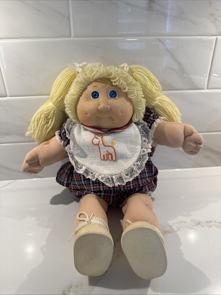 Vintage 1984 Cabbage Patch Kids Xavier Roberts Doll with Blonde Hair and Blue Eyes