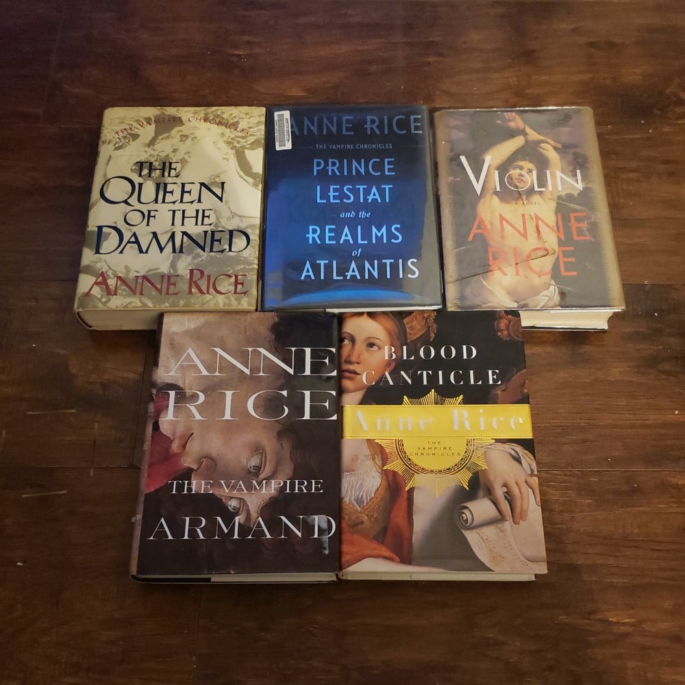 Anne Rice Mixed Book Lot Of 5 Hardcover Books Novel Vampire Mystery Adventure