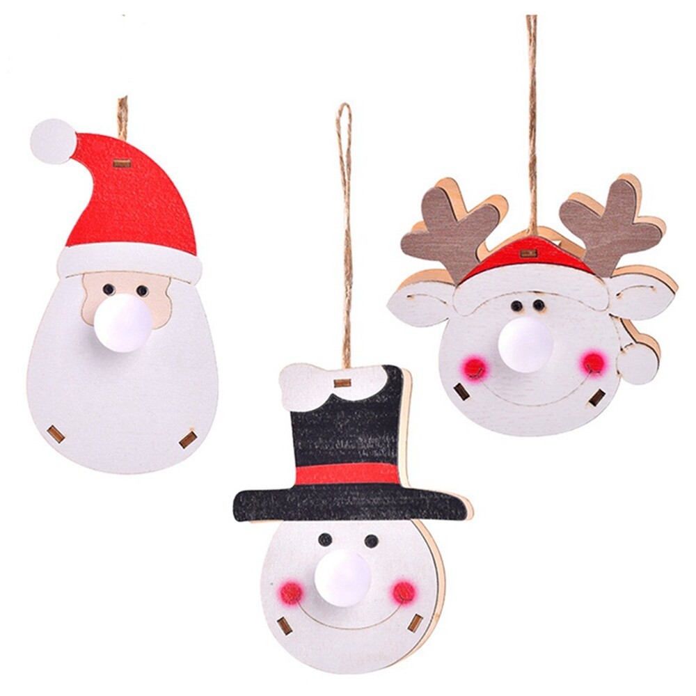 -Decor Hanging Light for -Pendants Wooden Cartoon Luminous Decor H9Q4