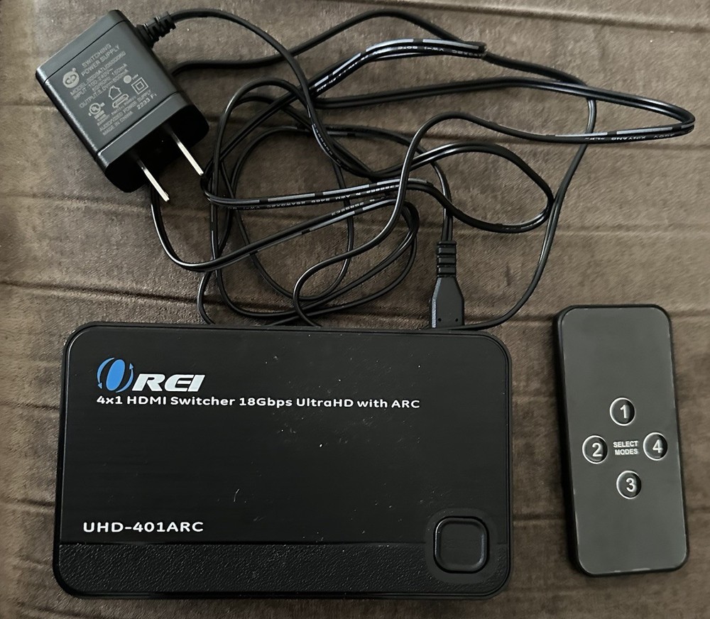 OREI 4K ARC 4 in 1 Out HDMI Switcher Connect Sound bar With ARC UHD-401-ARC
