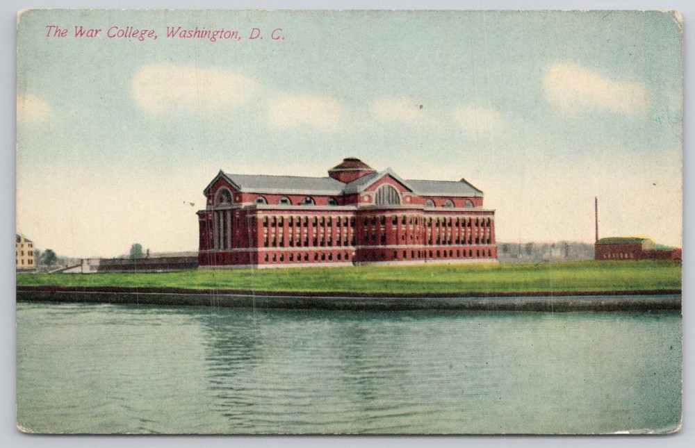 1910 The War College Washington DC Potomac River Vintage Postcard