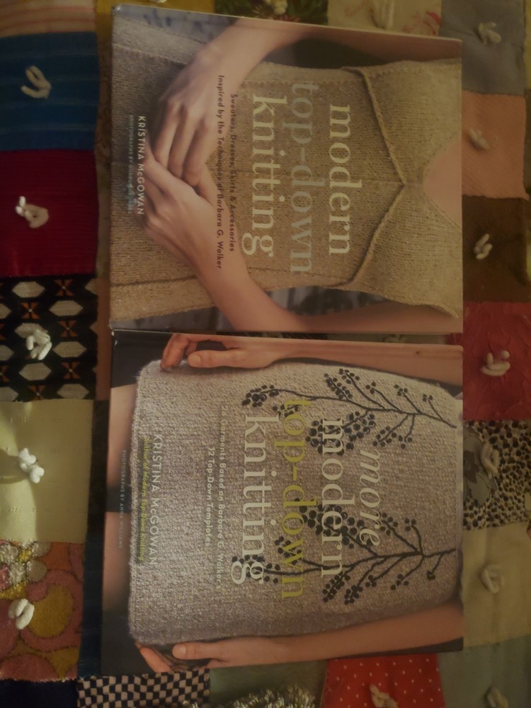 Lot of Two Modern Top Down Knitting and More Modern Top Down Knitting Books