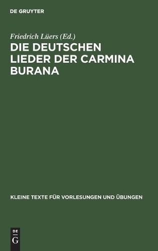 Die Deutschen Lieder Der Carmina Burana (Hardback)Another great item from Rarewaves USA | Free delivery!