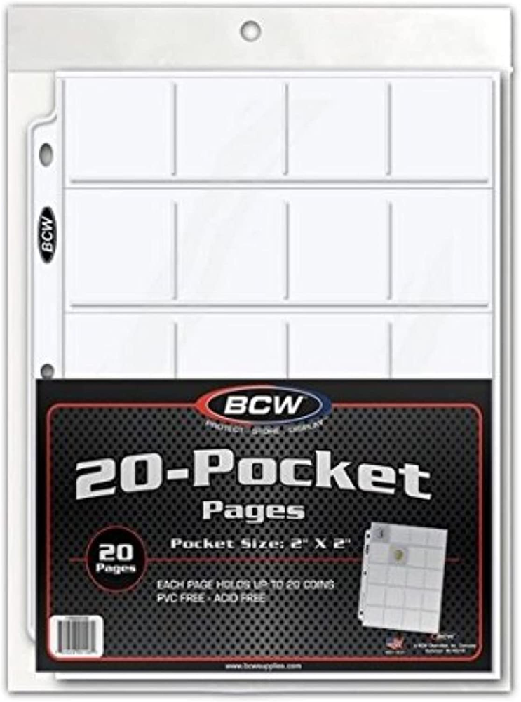 20-Pocket Acid-Free Archival Page for 2x2 Cards - 20Ct-image