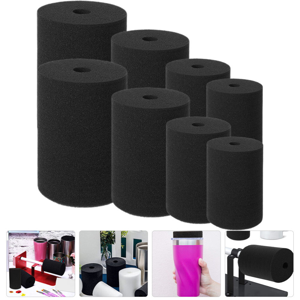 8 Pcs Cylinder Shaped Sponge Foam Turner Inserts Cup Cylindrical