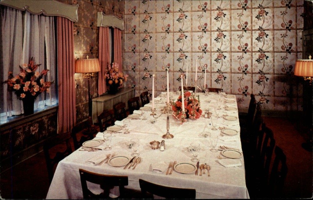 Hotel Suburban Silver Room Summit New Jersey ~ vintage postcard