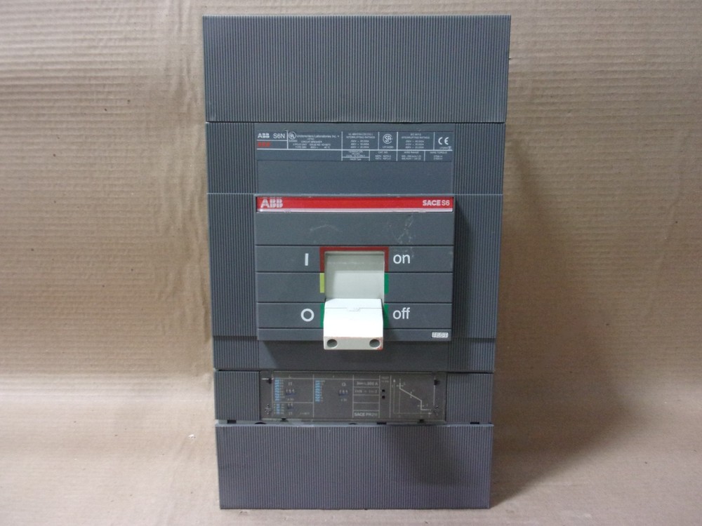 ABB S6N SACE S6 3 Pole 800 Amp 600V Shunt Trip & AUX Circuit Breaker Flawed #23