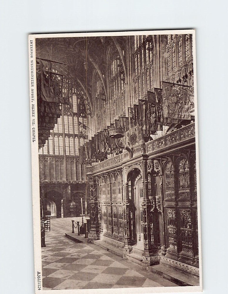 Postcard Interior Westminster Abbey Henry VII Chapel London England