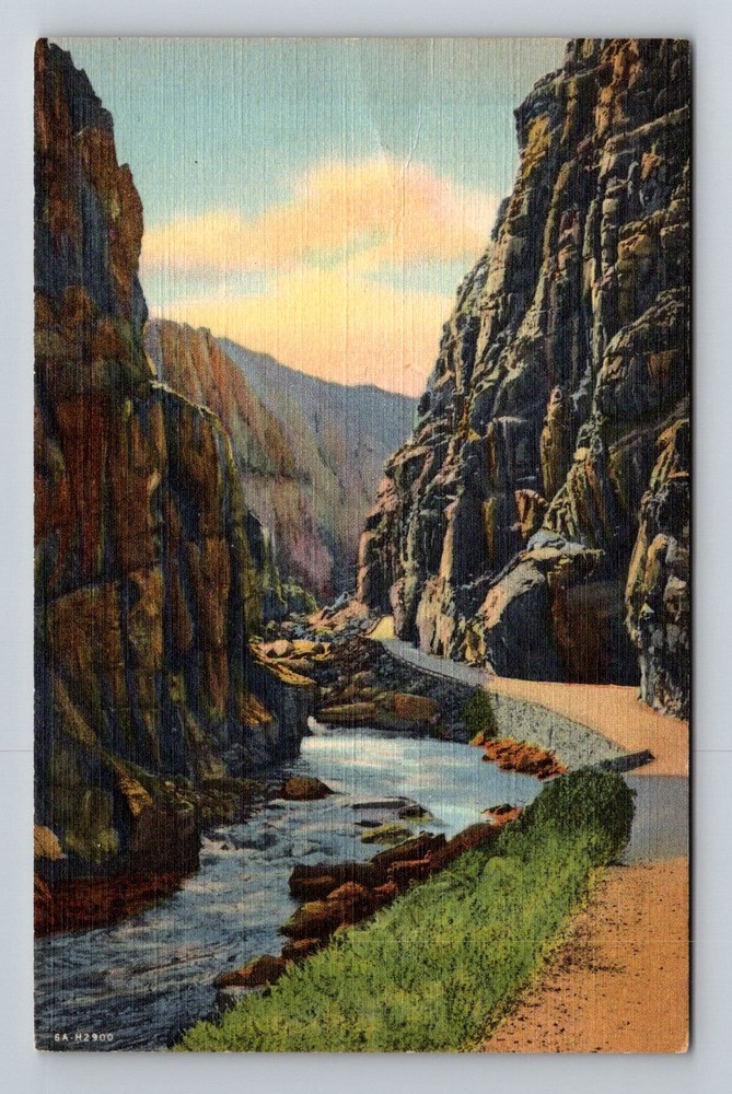 Cody, WY-Wyoming, Shoshone Canyon River Scenic Road Vintage Postcard