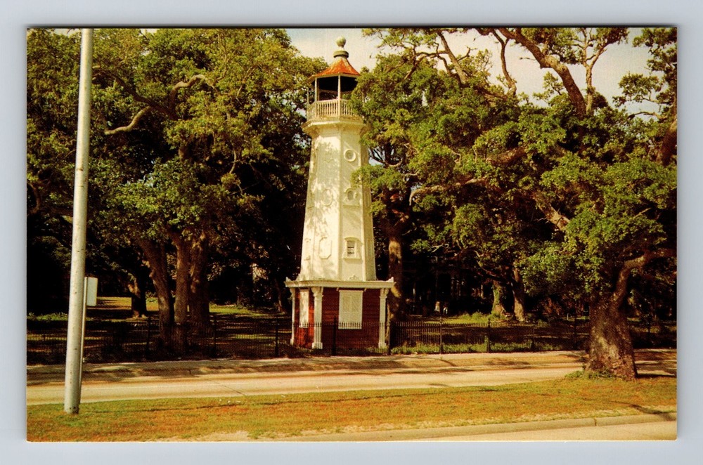 Biloxi MS-Mississippi Baldwin Wood Lighthouse Standard Postal Vintage Postcard