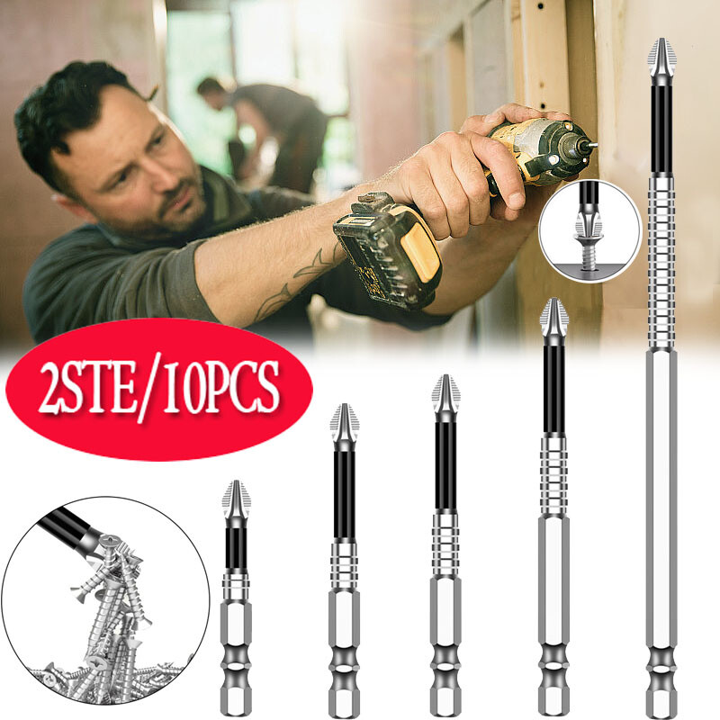 2SET High-Magnetic Screwdriver Drill Bit,Strong Magnetic Durability Drill Bit US