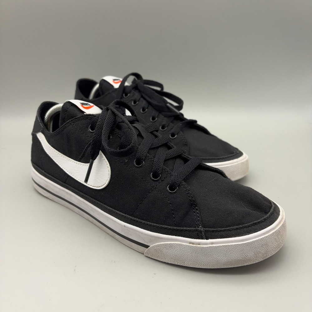 Nike Court Legacy Canvas Shoes Mens Size 8.5 Black Low Top Sneakers CW6539-002