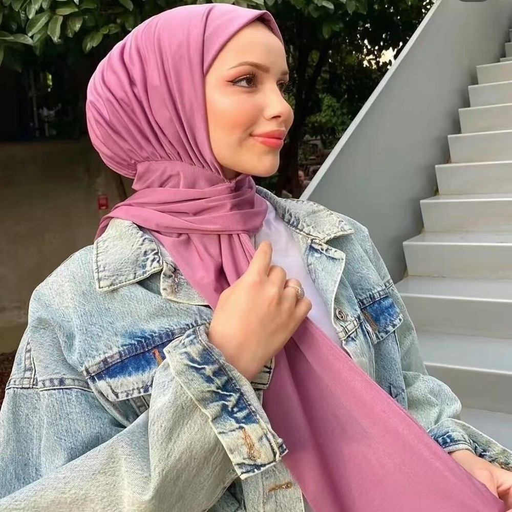 One Piece Hijab Amira Turban Scarf Muslim Head Wrap Headscarf for Women