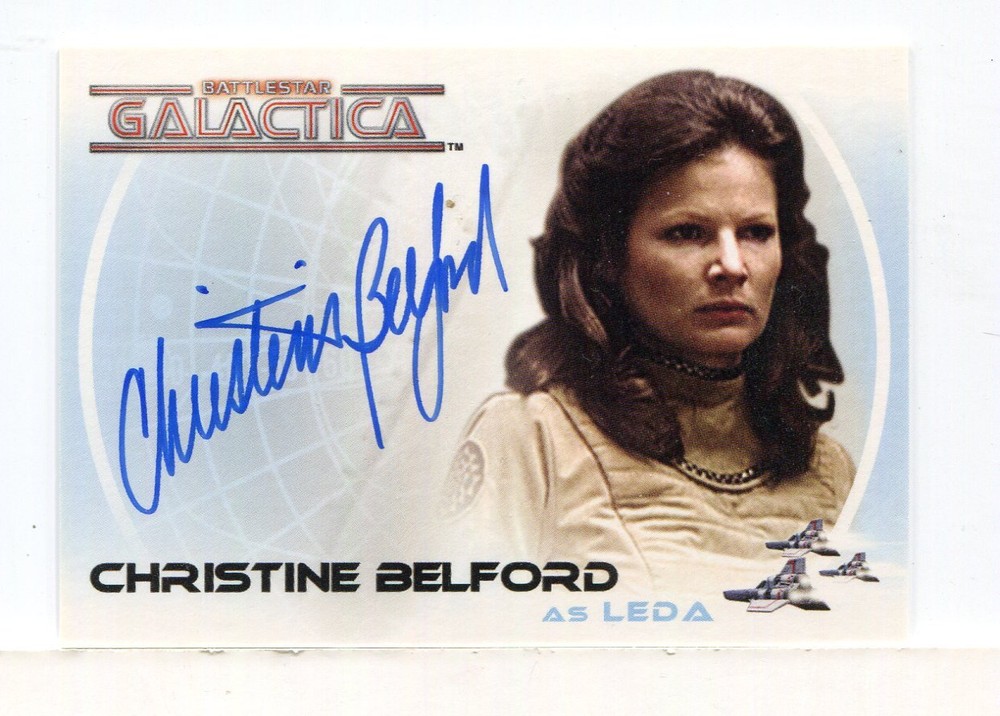 Battlestar Galactica Colonial Warriors Christine Belford Autograph Card A21