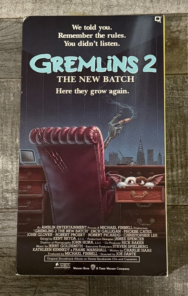 Gremlins 2 - The New Batch VHS 1990 Horror Comedy Gizmo Classic 80s VCR Tape