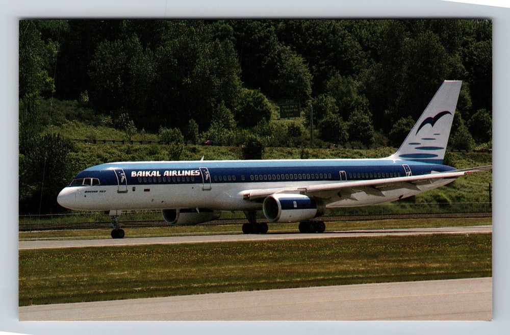 Baikal Airlines Boeing B-757-208 N321LF Aircraft Vintage Postcard Old Card View