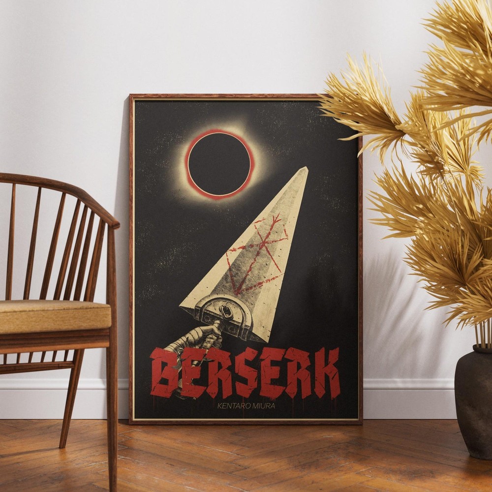 Berserk Poster Print | Guts Anime Manga Wall Art | Dark Fantasy Decor