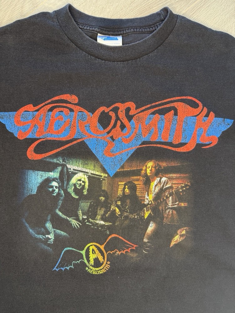 Vintage Aerosmith O Yeah Tour 2002 T-Shirt XL Tennessee River Band Tee USA Made