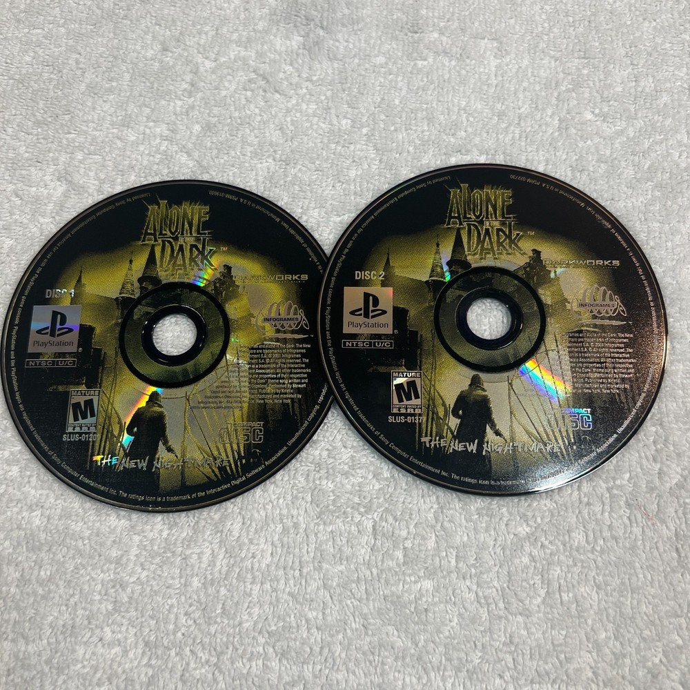 Alone in the Dark: The New Nightmare Sony PlayStation 1 2001 Discs Only