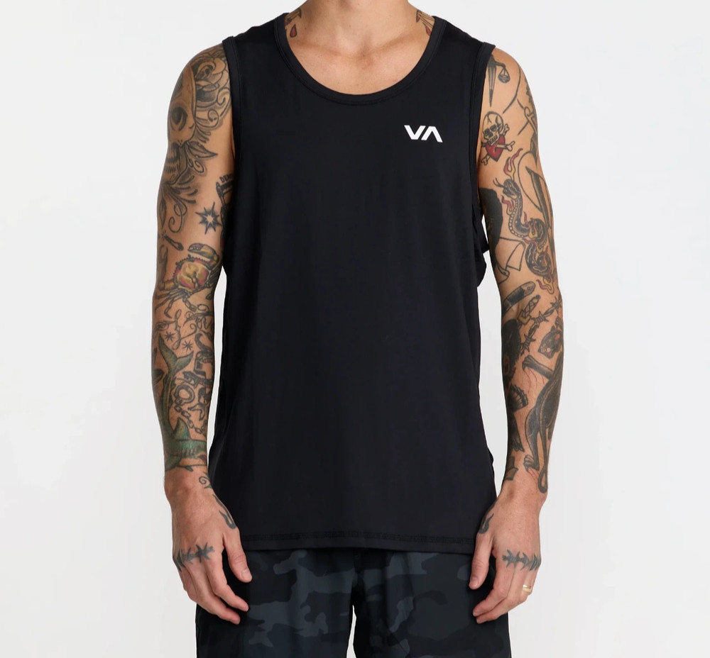 RVCA Men's Sport Vent SL Performance Tank - Black - New w/Tags