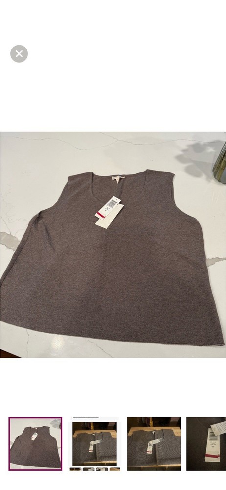 Large Women’s Eileen Fisher Shell Top. New With Tag. See Pics
