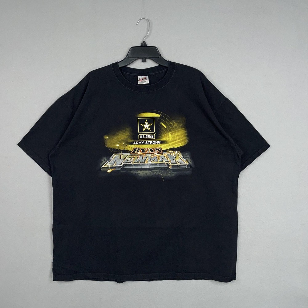Ryan Newman Shirt Mens 3XL U.S. Army NASCAR Double Sided Black Racing Tee