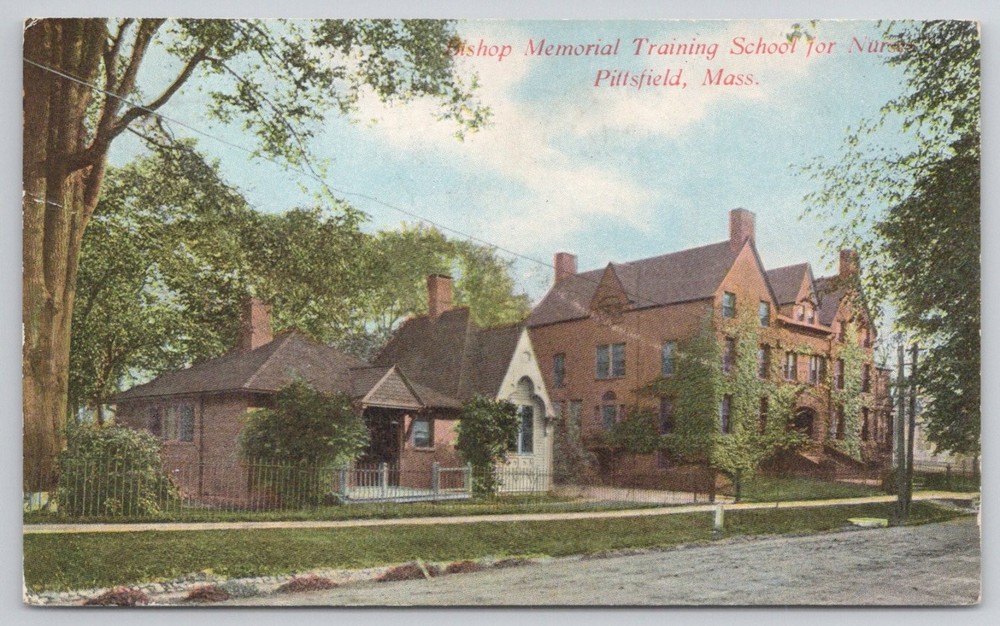 Bishop Memorial Training School Nurses Pittsfield, MA 1909 Postcard