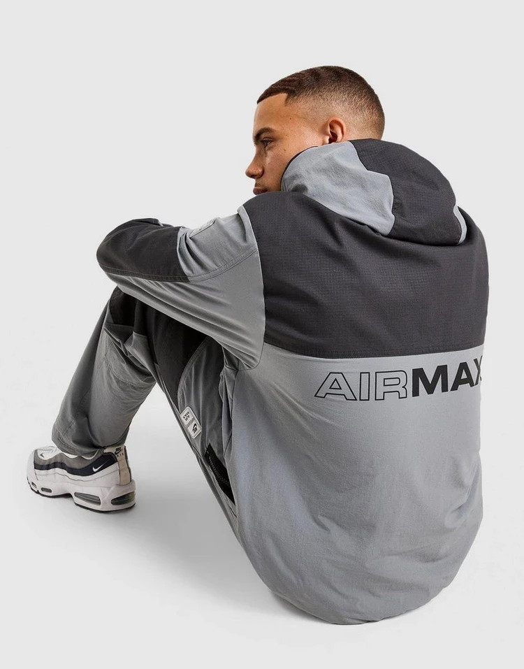 Nike Air Max Woven Jacket Grey/Black-ALL SIZES-New-100% Genuine-RRP £125