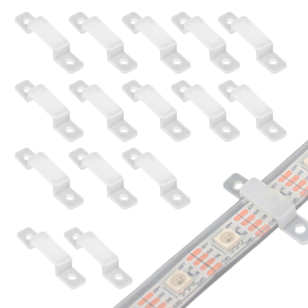 100 Pack Strip Light Mounting Clips LED Strip Light Holder Mounting Brackets ...