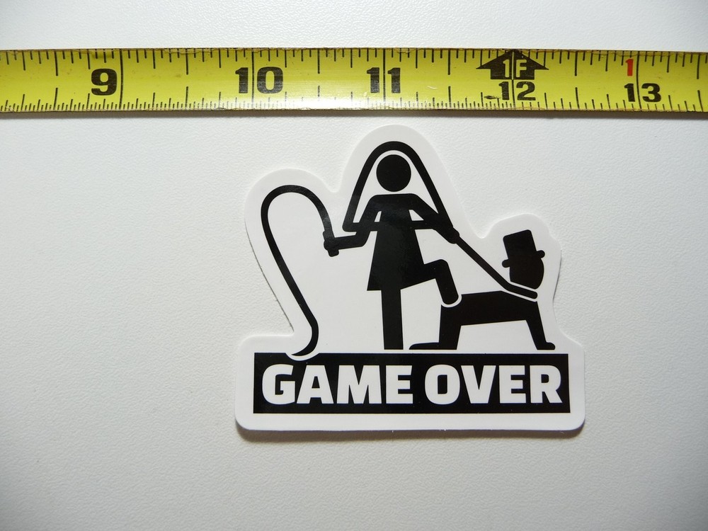 Game Over Married Prisoner Decal Sticker Fun Cute Little Signs