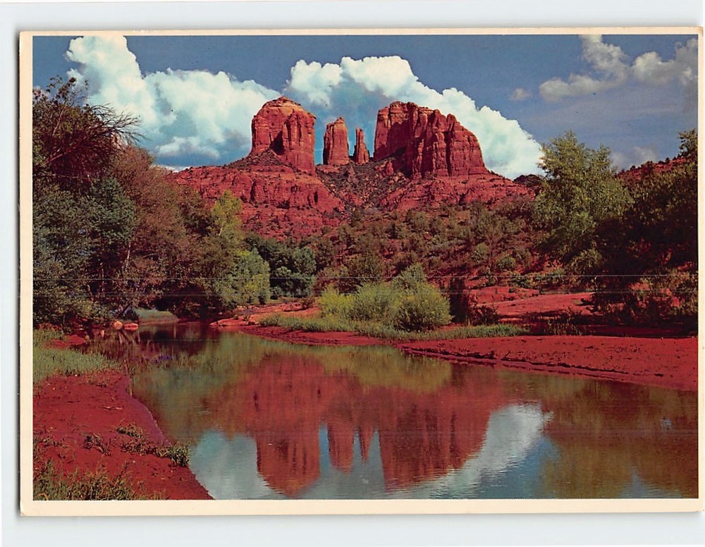 Postcard Red Rock Crossing Oak Creek Canyon Sedona Arizona USA