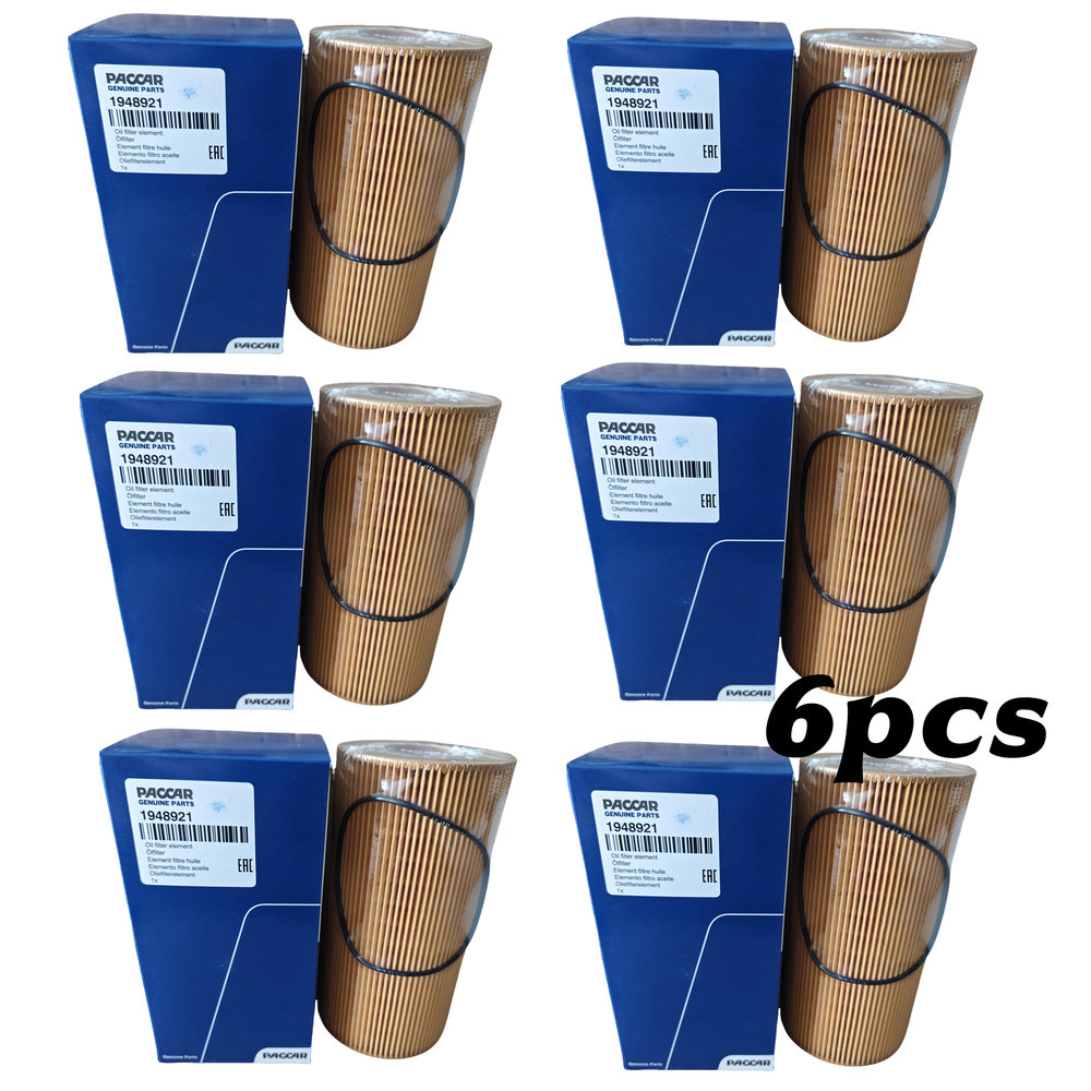 6Pcs 1948921 Oil Filter For  Paccar MX13 EPA13 Engine Peterbilt DAF Kenwort NEW
