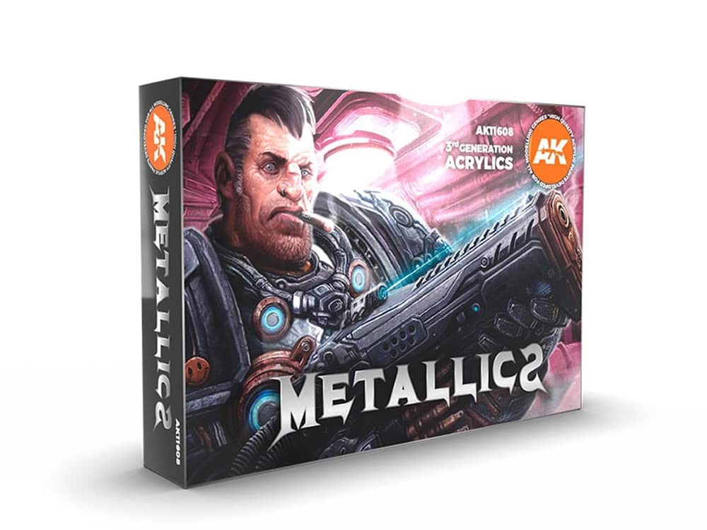 Metallics Set - Plastic Model Building Paints and Accessories # 11608
