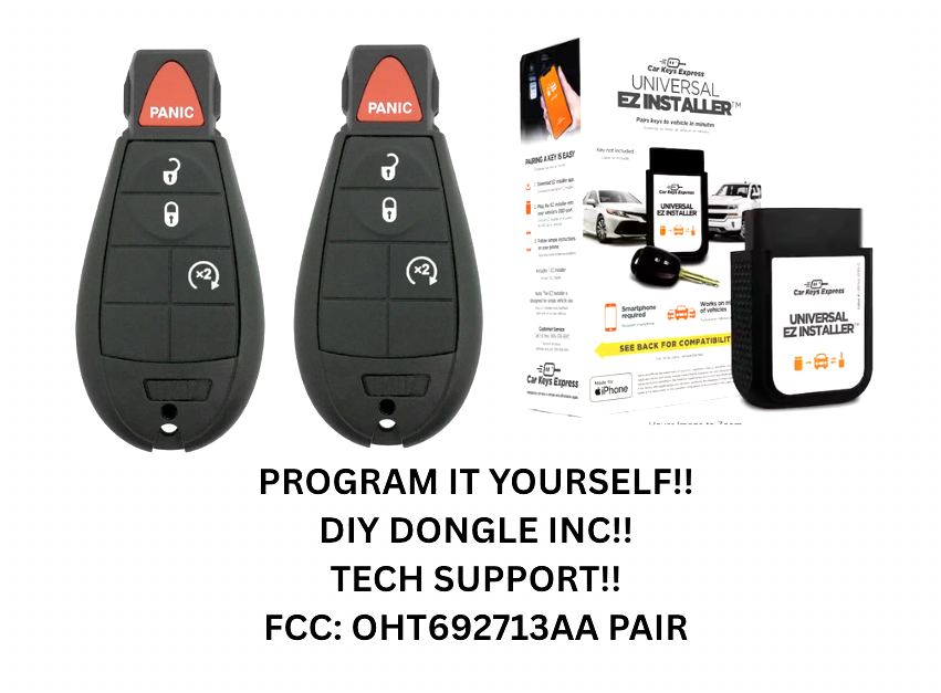 DIY PAIR BUNLDE FOR RAM 2013-2017 Dodge Ram PROGRAMMING TOOL INCLUDED GQ4-53T