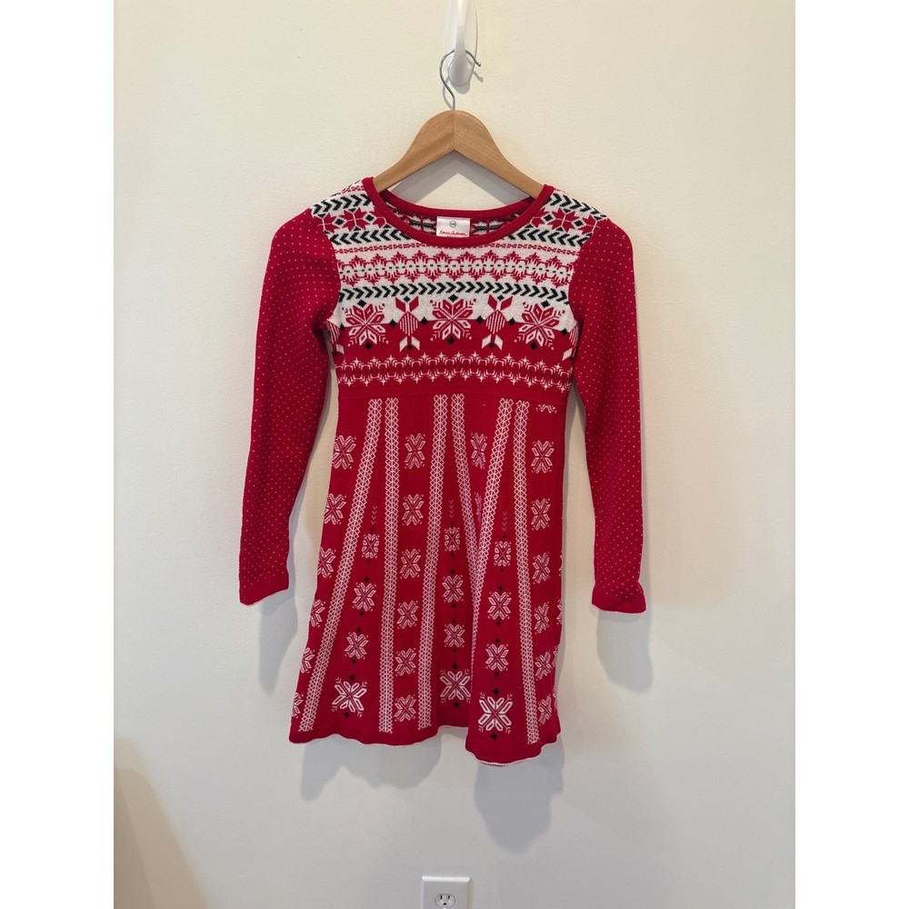 Hanna Andersson Fair Isle Sweater Dress Size 140 (US 10)