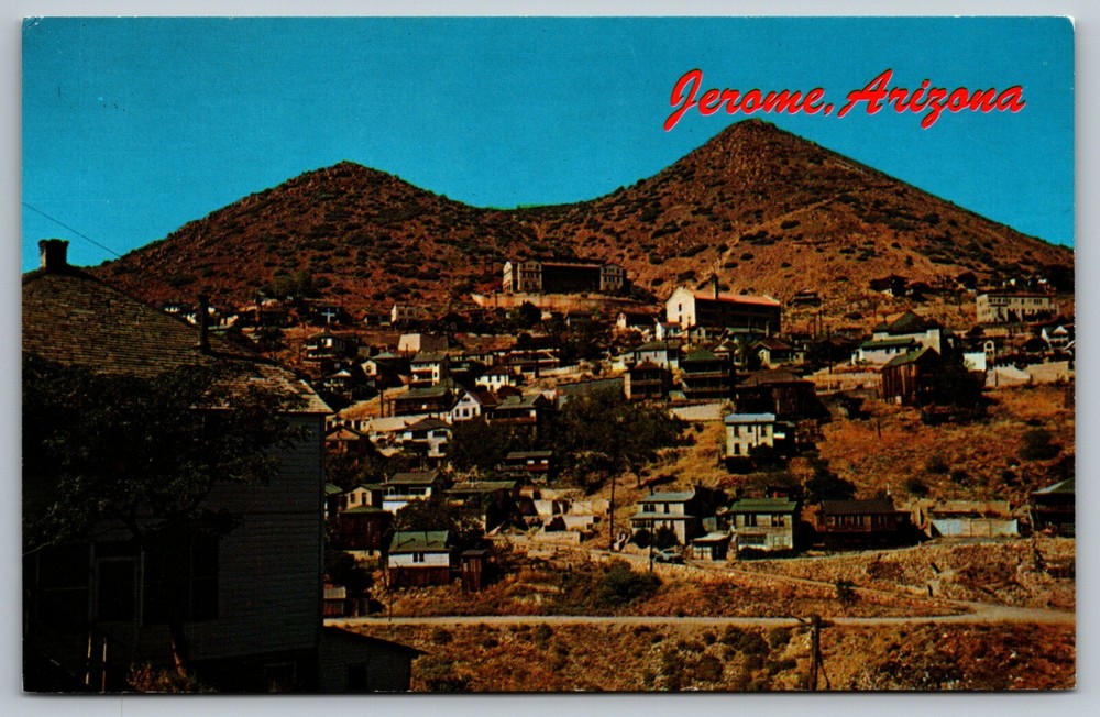 Mining Ghost Town Of Jerome Arizona Vtg Postcard