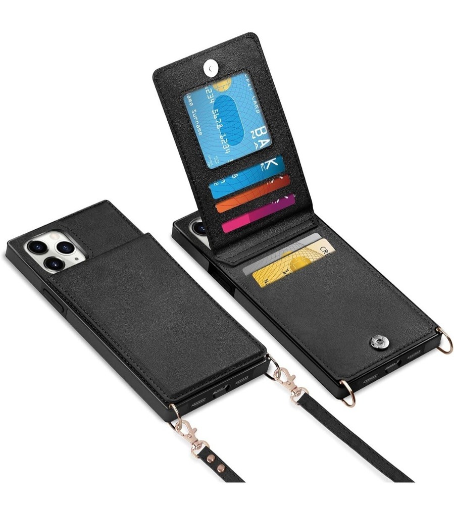 iPhone 11 Pro Max Case Wallet Card Holder Leather PU Flip