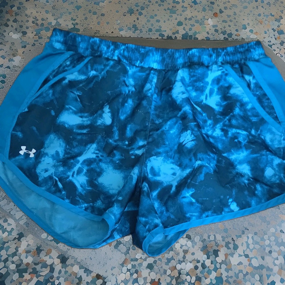 Under Armour Fusion Women's Medium Deep Sea Blue Lined Athletic Shorts
