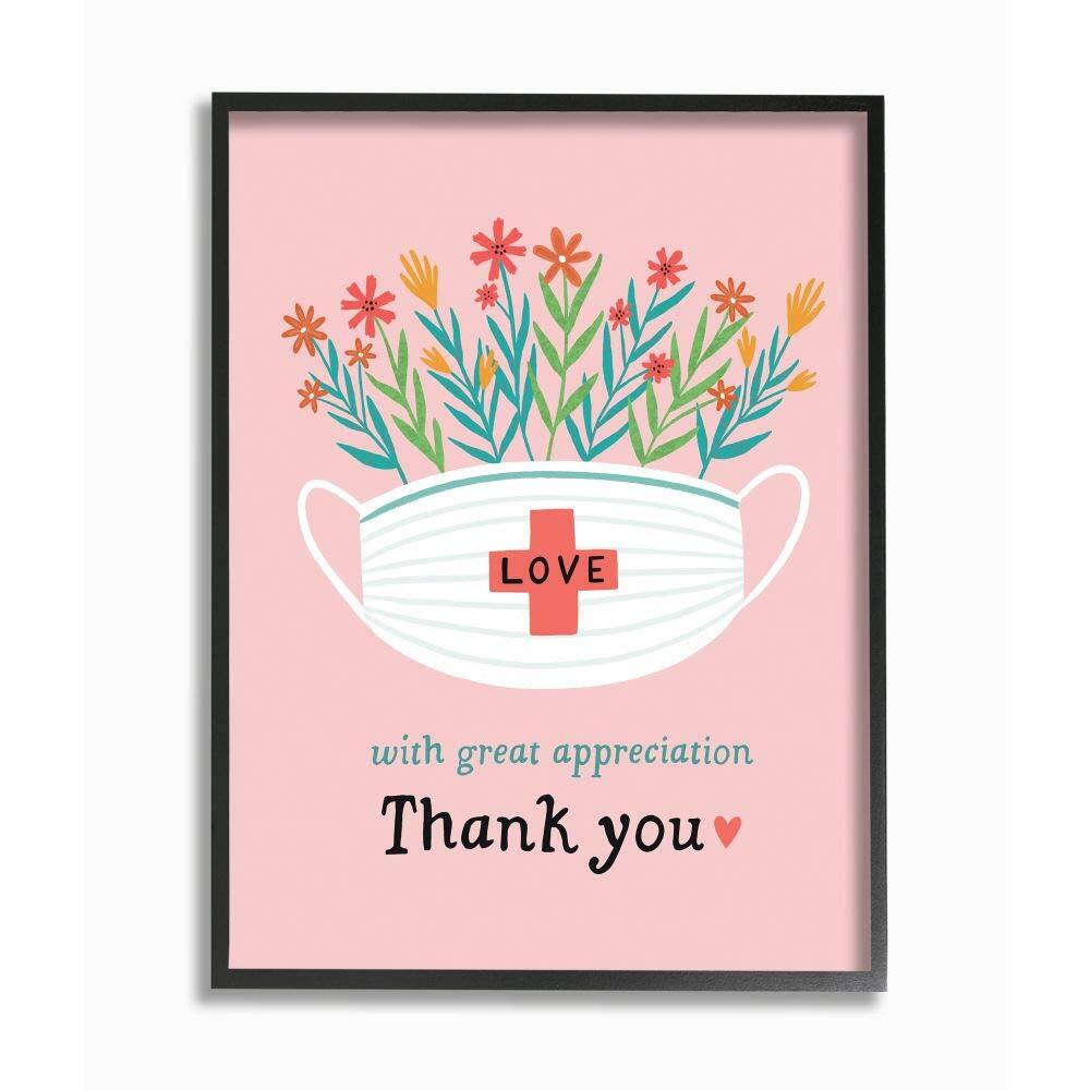 with Appreciation Phrase for Healthcare Workers Wall Art, 16 x 20, Pink