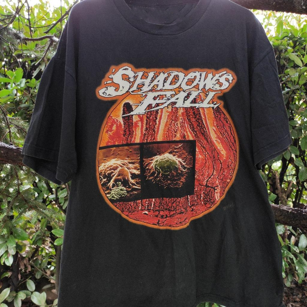 Shadows Fall Band Black T-Shirt Cotton Full Size Unisex S-5XL