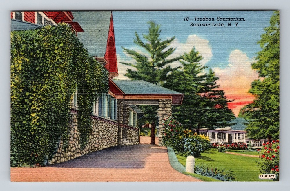 Saranac Lake NY-New York Trudeau Sanatorium Vintage Postcard