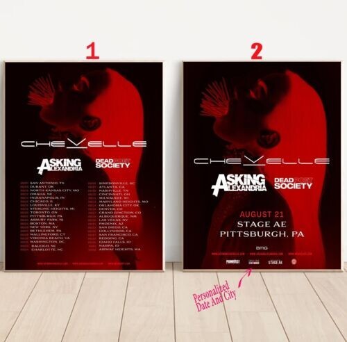 Custom Chevelle Band 2025 Tour Poster for Home Decor
