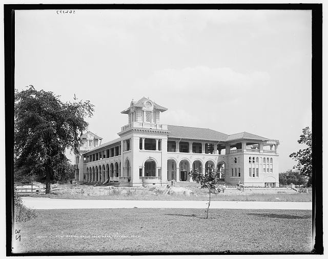 Photo:Detroit Michigan Belle Isle Park New Casino 1900s Building