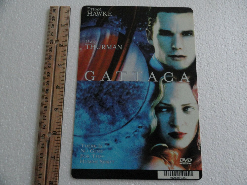 GATTACA - UMA THURMAN - BLOCKBUSTER VIDEO DISPLAY BACKER CARD 5.5