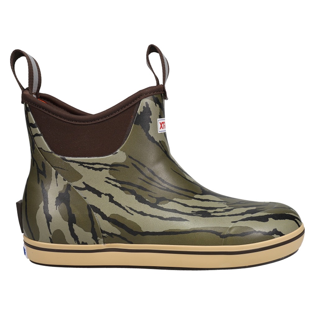 Xtratuf Ankle Deck Camo Round Toe Pull On  Mens Green Casual Boots XMAB-MOB