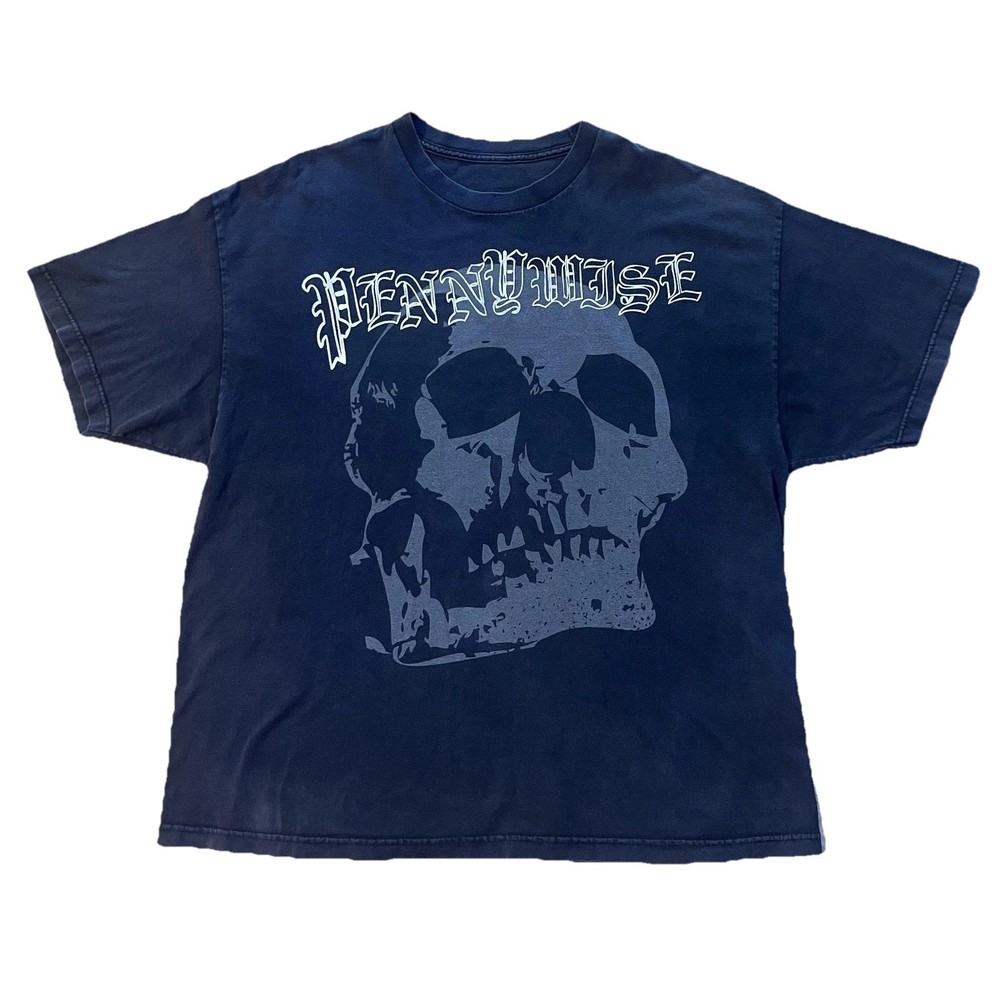 Vintage Pennywise Shirt Mens 2XL Black Skull Graphic Band Tee Hardcore Punk Fade
